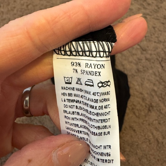 Avid Love Black Tank Top Cami Sleep Shirt Y Back Stretch L NEW - Picture 5 of 6